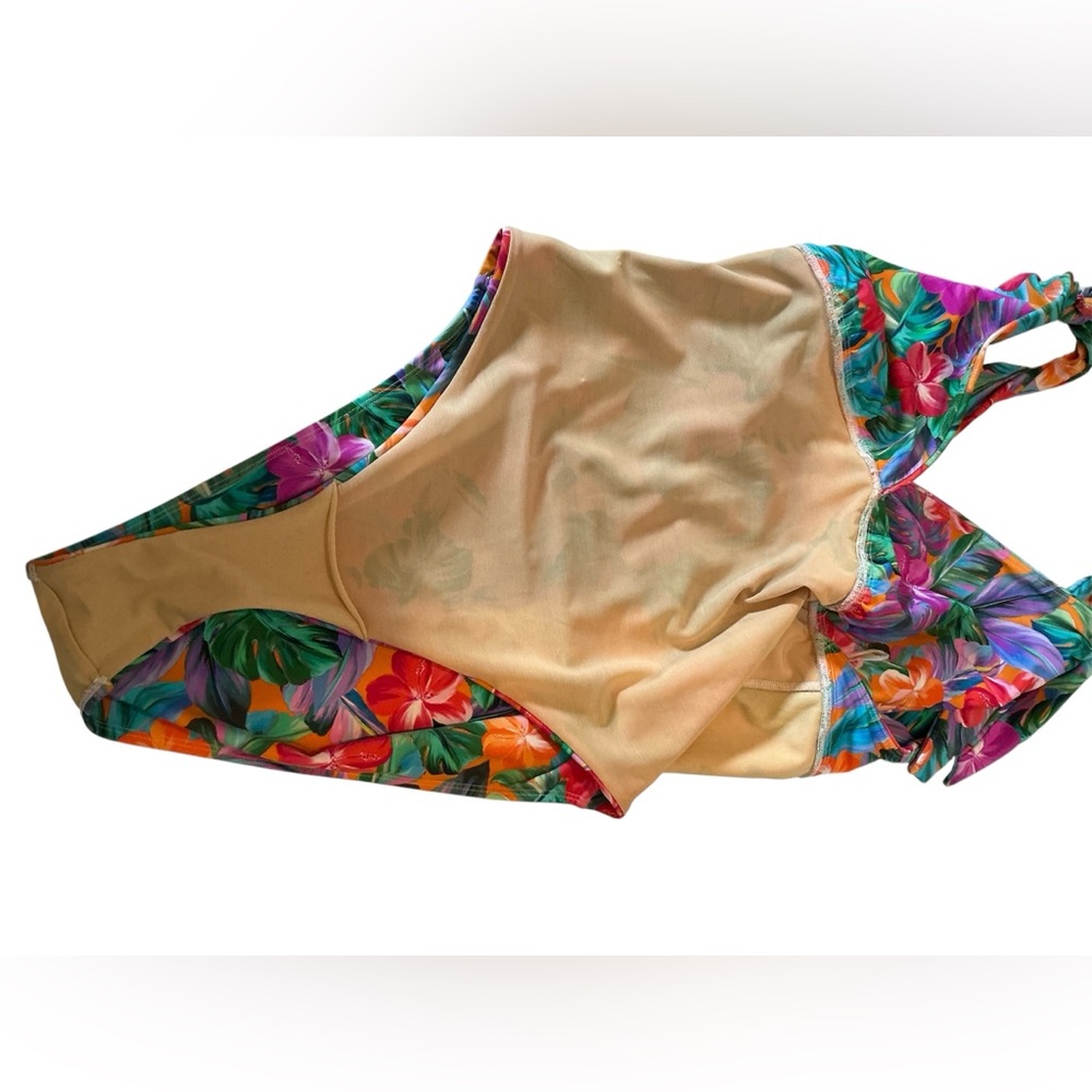 Tropical floral one piece swimsuit - Picture 4 of 6